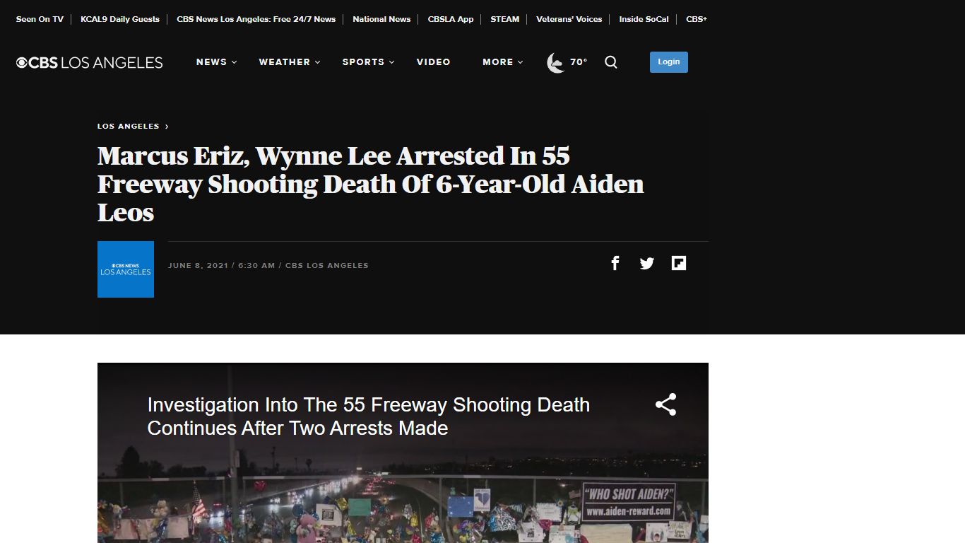 Marcus Eriz, Wynne Lee Arrested In 55 Freeway Shooting Death Of 6-Year ...